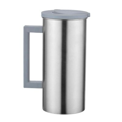 61Oz Stainless Steel Thermal Carafe - Double Walled Metal Carafe with Lid/Tea Carafe - 1.8 Liter (Grey)