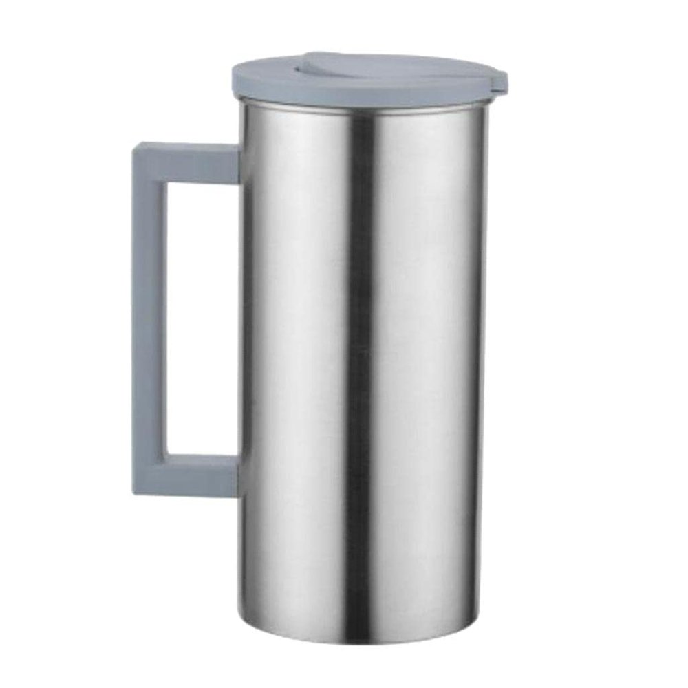 61Oz Stainless Steel Thermal Carafe - Double Walled Metal Carafe with Lid/Tea Carafe - 1.8 Liter (Grey)