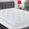COHOME Mattress Topper Queen 1300 GSM Extra Thick Cooling Mattress Pad 400TC Cotton Top Plush Down Alternative Fill Pillow Top Mattress Cover (60x80 Inches, White-Luxury) view 1