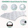 COHOME Mattress Topper Queen 1300 GSM Extra Thick Cooling Mattress Pad 400TC Cotton Top Plush Down Alternative Fill Pillow Top Mattress Cover (60x80 Inches, White-Luxury) view 2