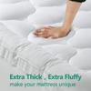 COHOME Mattress Topper Queen 1300 GSM Extra Thick Cooling Mattress Pad 400TC Cotton Top Plush Down Alternative Fill Pillow Top Mattress Cover (60x80 Inches, White-Luxury) view 3