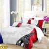 REALIN French Tricolor Duvet Cover Set Tricolor Paris Bedding Blue White Red Bed Sets 2/3/4PCS Colorful Quilt Covers/Sheets/Pillow Shams,Twin/Full/Queen/King (E,Queen-228x228cm-3PCS) view 1