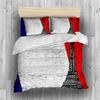 REALIN French Tricolor Duvet Cover Set Tricolor Paris Bedding Blue White Red Bed Sets 2/3/4PCS Colorful Quilt Covers/Sheets/Pillow Shams,Twin/Full/Queen/King (E,Queen-228x228cm-3PCS) view 2