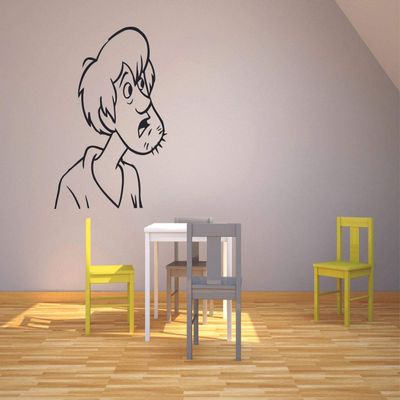 Shaggy Rogers and Friends Children Cartoon Wall Sticker Art Decal for Girls Boys Room Bedroom Nursery Kindergarten House Fun Home Decor Stickers Wall Art Vinyl Decoration Size (20x18 inch)