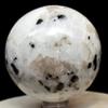 2.25" Rainbow Moonstone Sphere Sparkling Natural Mineral Ball Polished Feldspar Crystal Stone - India + Stand view 3