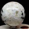 2.25" Rainbow Moonstone Sphere Sparkling Natural Mineral Ball Polished Feldspar Crystal Stone - India + Stand view 4