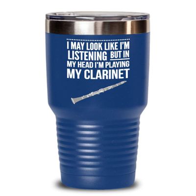 Clarinet Tumbler for Daughter Birthday Gift from Dad Christmas Present for Women Music Teacher Bass Clarinet Player Coffee Mugs for Men Clarinet Lover