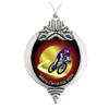 Cycling Cyclist Bicycle Christmas Ornament Choose Snowman Snowflake or Bulb (Bulb) view 1