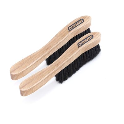 Hat Brush Horsehair Felt Hat Cleaner, Horse Hair Brush for Baseball Cap, Cowboy Hats, Shoes, and Clothes Brush, Soft Bristles Wooden Cleaning Brush, Durable Dust and Lint Remover, 2 Pack - Superio
