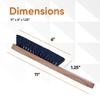 Hat Brush Horsehair Felt Hat Cleaner, Horse Hair Brush for Baseball Cap, Cowboy Hats, Shoes, and Clothes Brush, Soft Bristles Wooden Cleaning Brush, Durable Dust and Lint Remover, 2 Pack - Superio view 2