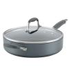 Anolon Advanced Home Hard Anodized Nonstick Saut Pan with Helper Handle and Lid, 5 Quart - Moonstone view 1