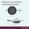 Anolon Advanced Home Hard Anodized Nonstick Saut Pan with Helper Handle and Lid, 5 Quart - Moonstone view 2