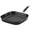 Anolon Advanced Home Hard Anodized Nonstick Deep Square Grill/Griddle Pan with Pour Spouts, 11 Inch, Onyx view 1