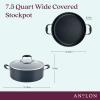 Anolon Advanced Home Hard-Anodized Nonstick Wide Stock Pot/Stockpot (7.5-Quart, Onyx) view 2