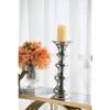 A&B Home Glass Pillar Candle Holder - Antique Silver 15" view 2