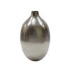 A&B Home Silver Streak Round Vase - Narrow Mouth - Silver Finish 14" view 1