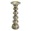 A&B Home Glass Pillar Candle Holder - Antique Silver 19" view 1