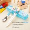 Frozen Queen Elsa Kids Children Spoon Training Chopsticks Flatware Utensil Cutlery Dinnerware Tableware Set with Case, 3 pieces view 3
