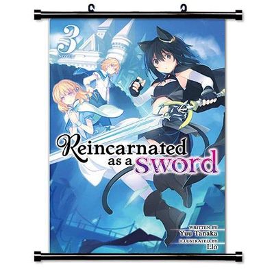 ROUNDMEUP Reincarnated as a Sword (Tensei Shitara Ken Deshita) Anime Fabric Wall Scroll Poster (16x23) Inches [A] Reincarnated as Sword-2