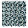 Ambesonne Leopard Shower Curtain, Interpretation of Stain Like Motifs, Cloth Fabric Bathroom Decor Set with Hooks, 69" W x 70" L, Dimgray Teal view 2