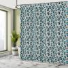 Ambesonne Leopard Shower Curtain, Interpretation of Stain Like Motifs, Cloth Fabric Bathroom Decor Set with Hooks, 69" W x 70" L, Dimgray Teal view 4