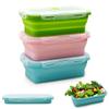 Alimat PluS Silicone Food Storage Containers with Lids, 3 Pack Set 27oz(800ml) Collapsible Meal Prep Lunch Containers, Microwave, Freezer and Dishwasher Safe view 1