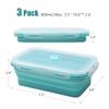 Alimat PluS Silicone Food Storage Containers with Lids, 3 Pack Set 27oz(800ml) Collapsible Meal Prep Lunch Containers, Microwave, Freezer and Dishwasher Safe view 2