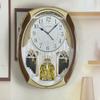 CUYOU Musical Motion Chime Wall Clock with Rotating Pendulum, Decorative Wall Clock, 18 Melodies, for Home, Hotel, Library or Church Decor. view 3