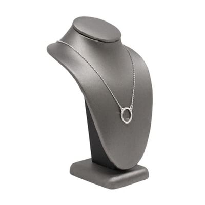 DBM IMPORTS Slate Gray Leatherette Necklace Stand 6''H Display Fixture Retail Store Showcase