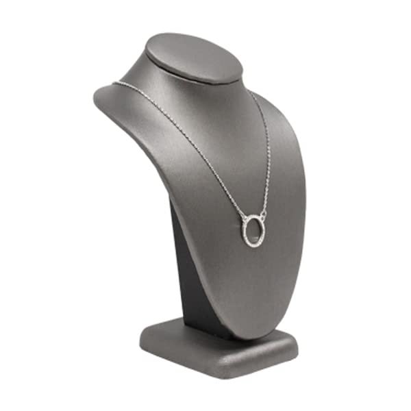 DBM IMPORTS Slate Gray Leatherette Necklace Stand 6''H Display Fixture Retail Store Showcase