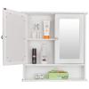 Kcelarec Bathroom Medicine Cabinets with Mirror,Bathrooms Cabinet Wall Mounted Wooden Storage Cabinet Bathroom Wall Cabinet view 3