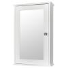 Kcelarec White Mirrored Bathroom Medicine Cabinet, Wall Mount Bathroom Storage Cabinet with with Single Glass Door & Adjustable Shelf view 2