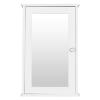 Kcelarec White Mirrored Bathroom Medicine Cabinet, Wall Mount Bathroom Storage Cabinet with with Single Glass Door & Adjustable Shelf view 3