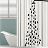 AlanRoye 72"W x 78"L White Modern Abstract Shower Curtain with Hook, Blackout, Machine Washable, Bathroom view 4