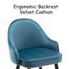 Barstools Bar Stools with High Back, Modern Contemporary Bar Chairs Grey Velvet Upholstered Counter for Home Bar Coffee Restaurant Dining Room Furniture view 4