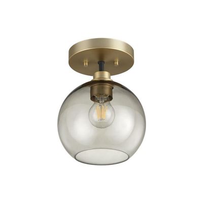 quorum lighting Clarion - 1 Light Flush Mount-10 Inches Tall and 8 Inches Wide-Aged Brass Finish