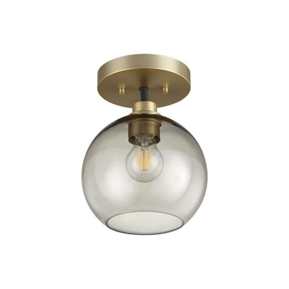 quorum lighting Clarion - 1 Light Flush Mount-10 Inches Tall and 8 Inches Wide-Aged Brass Finish