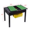 UTEX Large 2 in 1 Kid Activity Table with Storage for Older Kids, Play Table for Kids,Boys,Girls, Espresso view 3