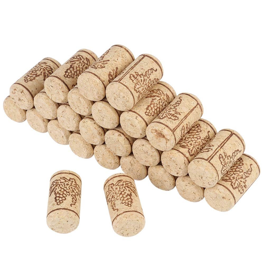 50Pcs 0.87 * 1.73in Wine Cork Premium Straight Corks Blank Wine Bottle Stoppers Recycled Corks for Upcycle Crafts