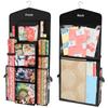 ProPik Hanging Double Sided Wrapping Paper Storage Organizer With Multiple Pockets Organize Your Gift Wrap, Gift Bags Bows Ribbons 40"X17" Fits 40 Inch Rolls Clear PVC Bag (Black) view 1