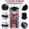 ProPik Hanging Double Sided Wrapping Paper Storage Organizer With Multiple Pockets Organize Your Gift Wrap, Gift Bags Bows Ribbons 40"X17" Fits 40 Inch Rolls Clear PVC Bag (Black) view 3