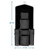 ProPik Hanging Double Sided Wrapping Paper Storage Organizer With Multiple Pockets Organize Your Gift Wrap, Gift Bags Bows Ribbons 40"X17" Fits 40 Inch Rolls Clear PVC Bag (Black) view 4