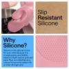 GORILLA GRIP BPA-Free Soft Silicone Oven Mitts, 550F Heat Resistant Waterproof Cooking Safety Gloves, Thick Cotton Lining, Flexible Gripping for BBQ Grilling, Kitchen Potholders Set, 12.5x8.3, Pink view 3