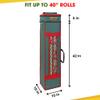 ProPik Christmas Wrapping Paper Storage Organizer Bag with Pocket and Handles Including Hanging Loop Heavy Duty Material with Clear Window 47 x 10 x 10 Inch Fits 40" Long Rolls (Green, 1 Count) view 2