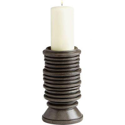 Cyan Lighting 11021 Provo - Small Candleholder - 5 Inches Wide by 9 Inches High, Black Finish