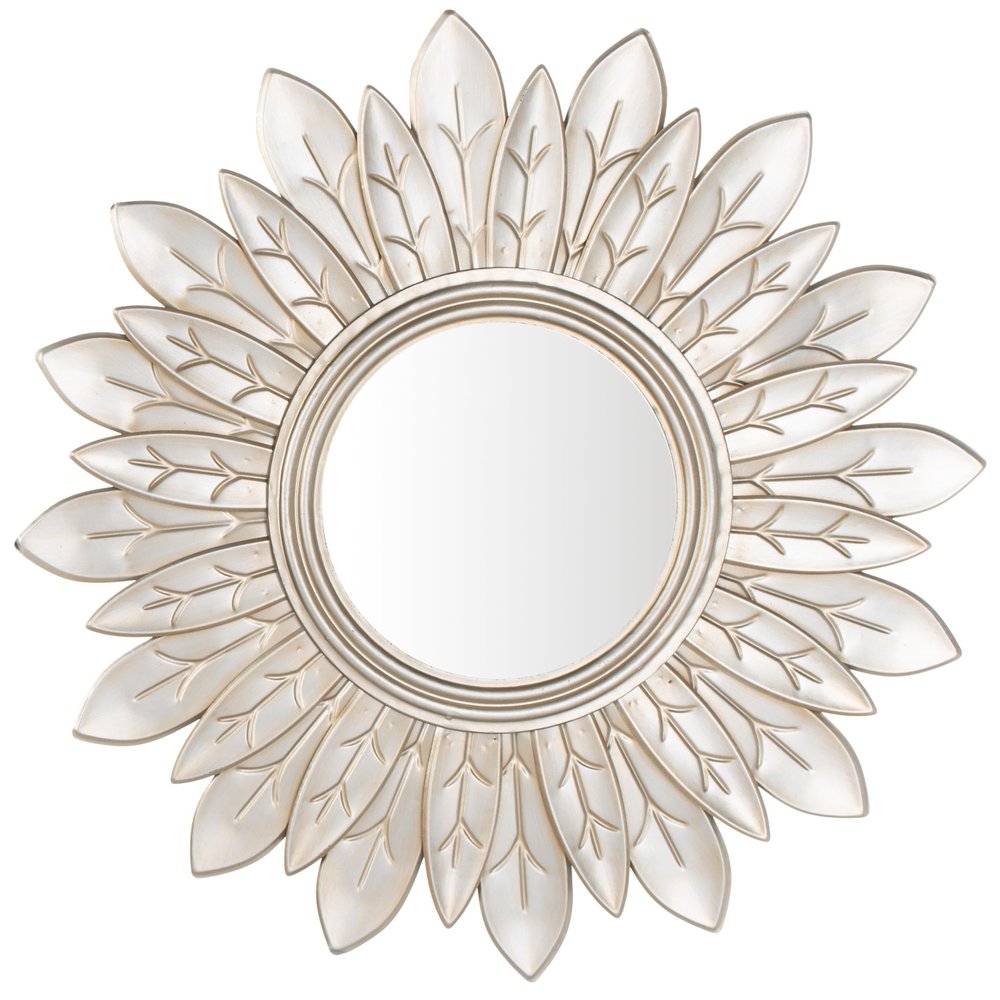 Safavieh Home Alba Champagne Flower Sunburst 30-inch Decorative Accent Mirror