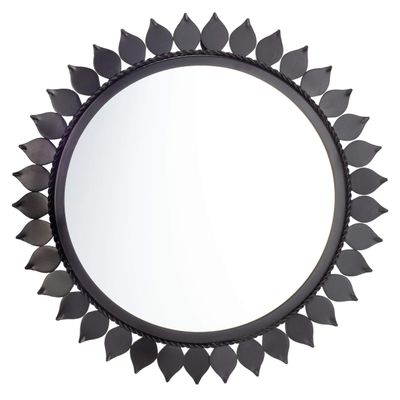 SAFAVIEH Home Nally Matte Black 21-inch Decorative Accent Mirror