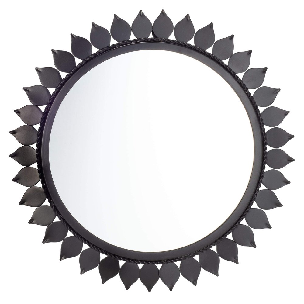 SAFAVIEH Home Nally Matte Black 21-inch Decorative Accent Mirror