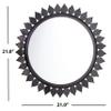 SAFAVIEH Home Nally Matte Black 21-inch Decorative Accent Mirror view 3