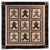 Gingerbread Plaid Wall Hanging Quilt 42 Inches by 48 Inches 100% Cotton Handmade Hand Quilted Heirloom Quality view 1